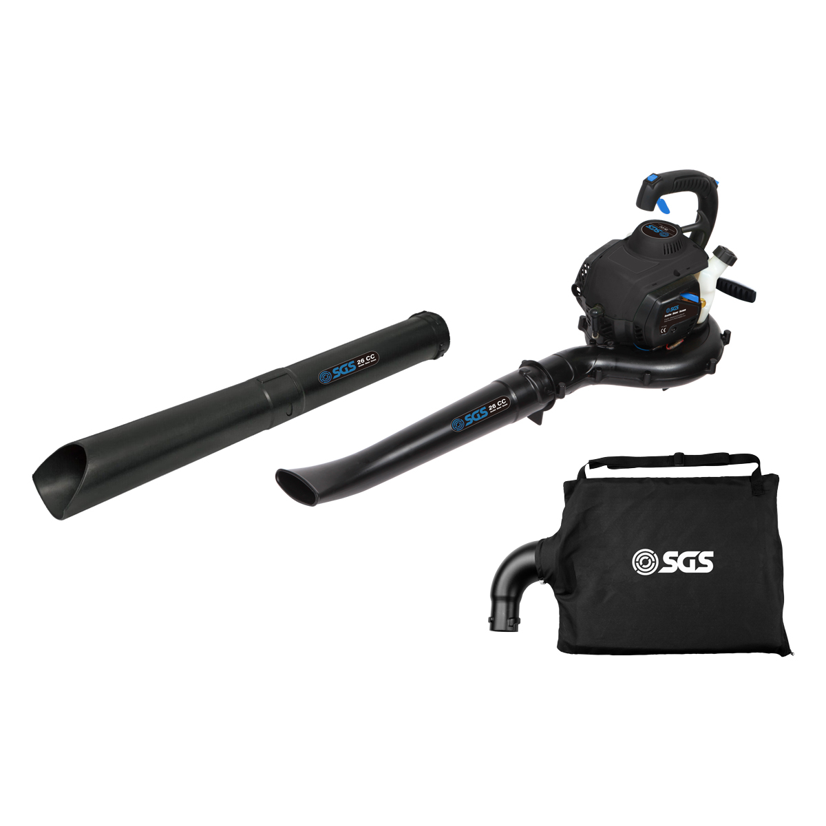 SGS 26cc 3-in-1 Petrol Leaf Blower Vacuum Mulcher & Shredder